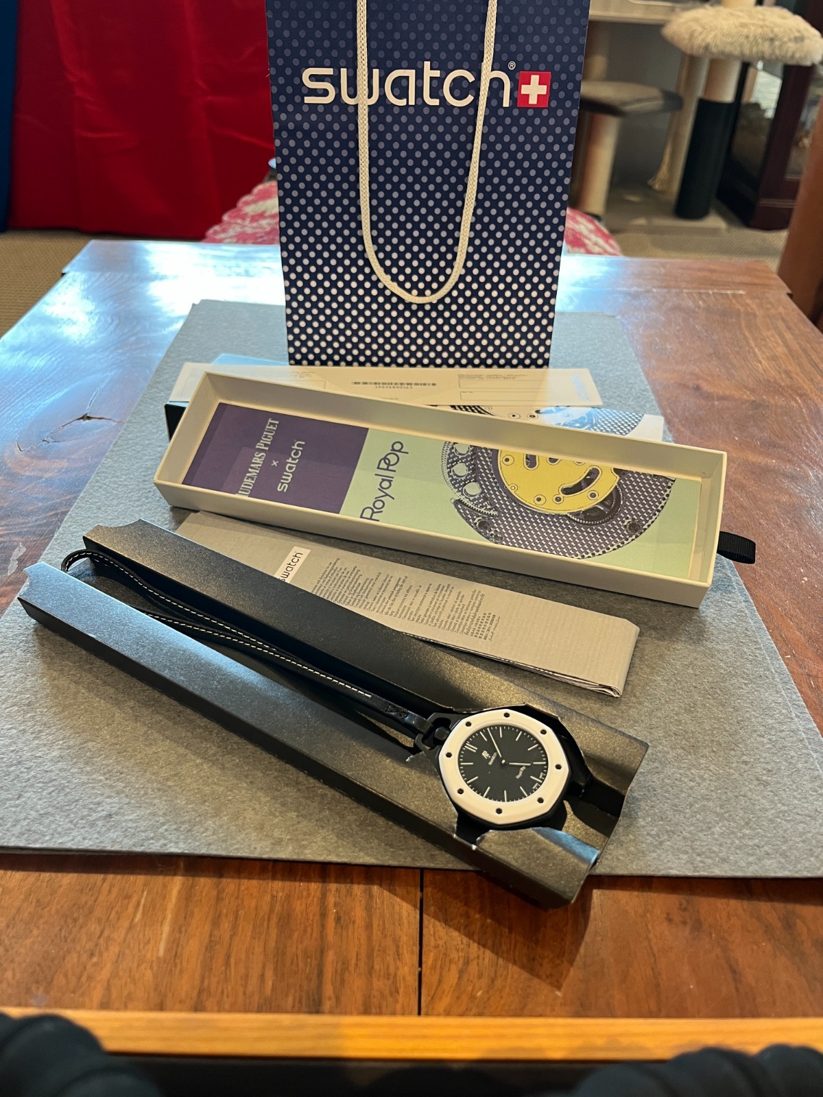 Swatch x Audemars Piguet Royal Pop “OCHO NEGRO” Lépine Black White Brand New Box