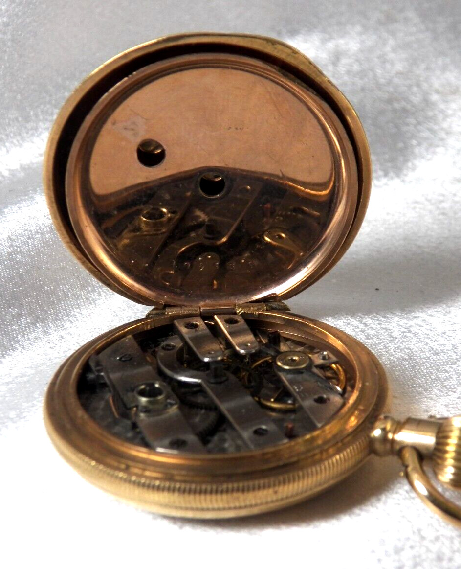 Antique Pocket Watch Hunting Case GF 10S Key Set Key Wind Gorgeous!