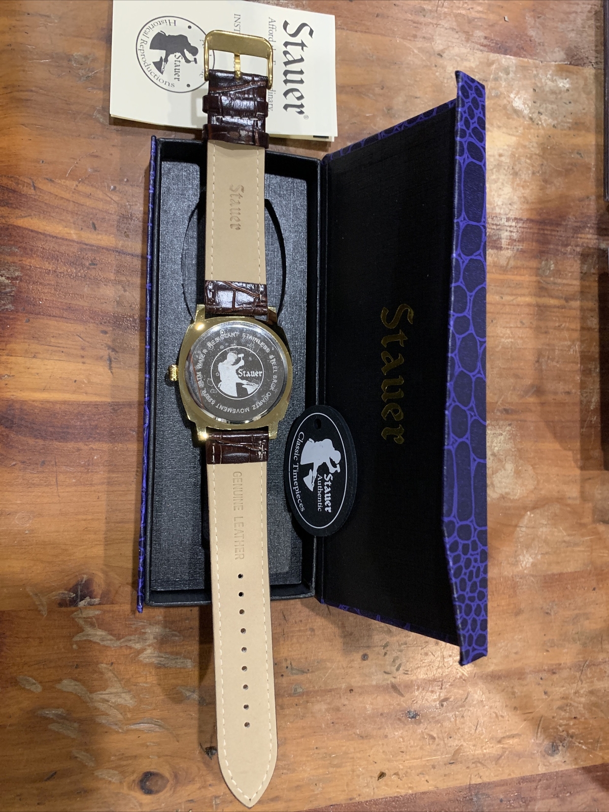 NEW! Stauer Men’s Timemaster Watch 52970 Water Resistant 3 ATM Never Worn!