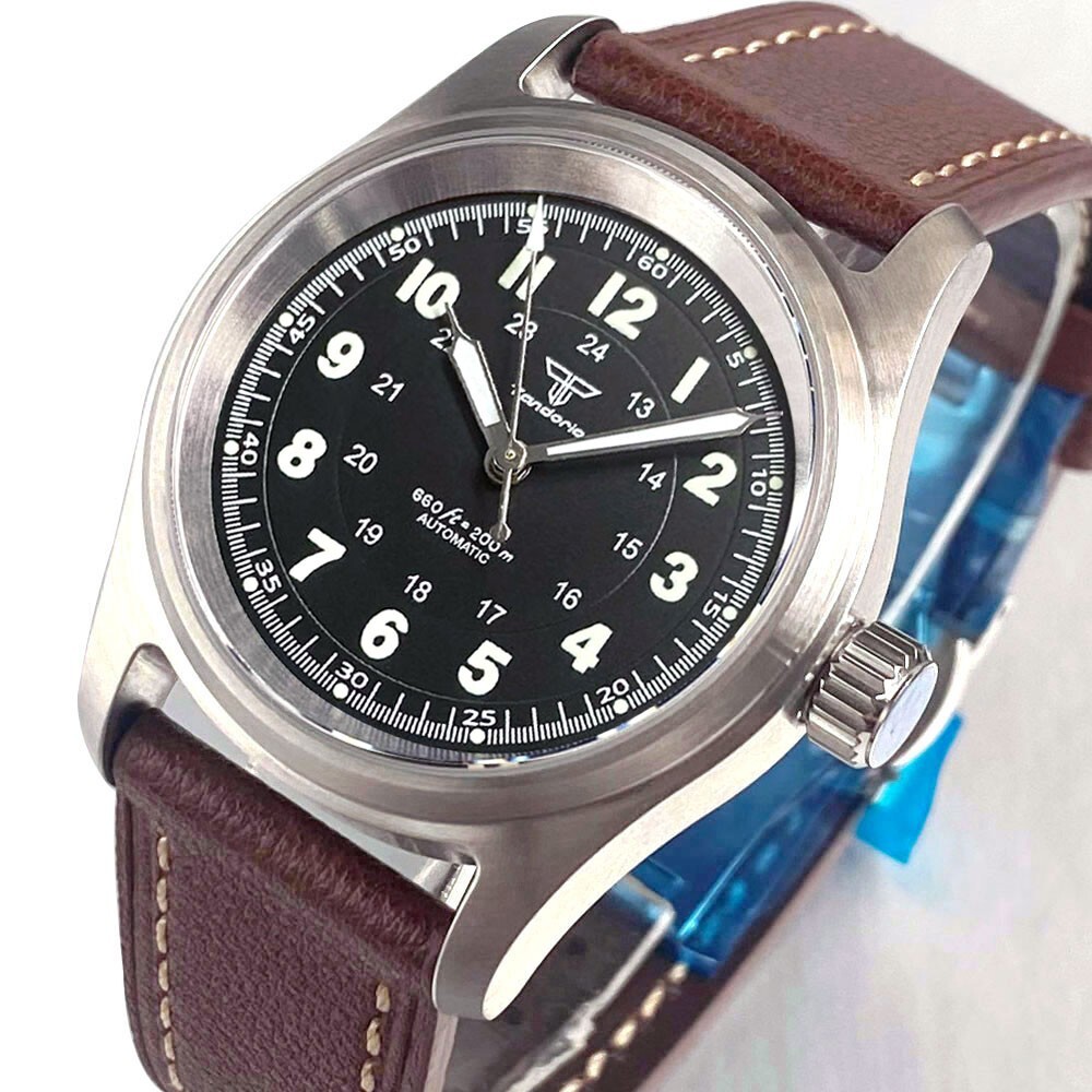 20ATM Tandorio 36mm Pilot Sapphire Automatic Miyota 8215 Men Mechanical Watch