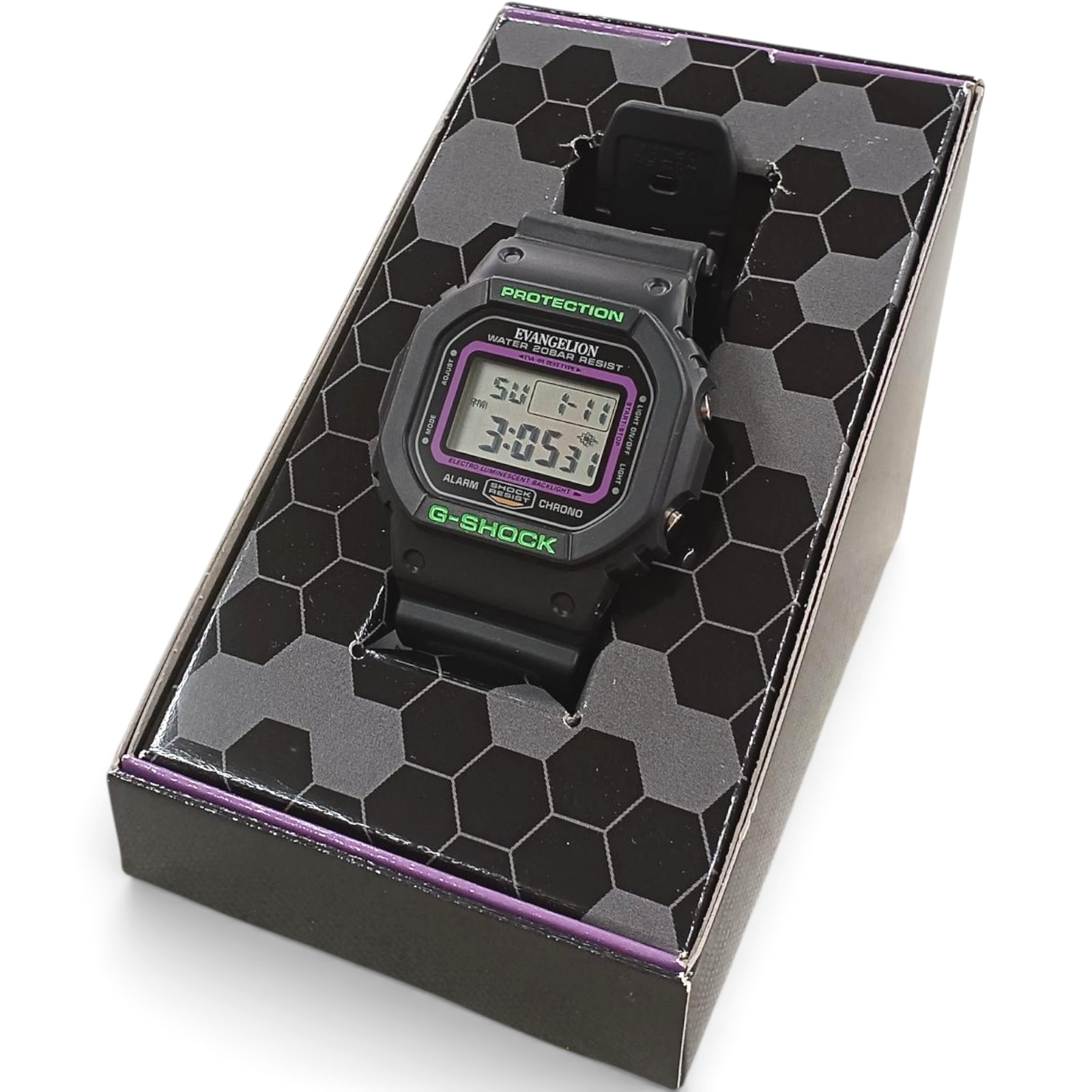 CASIO G-SHOCK DW5600VT Evangelion Unit01 Limited Quartz Watch Ships from Japan