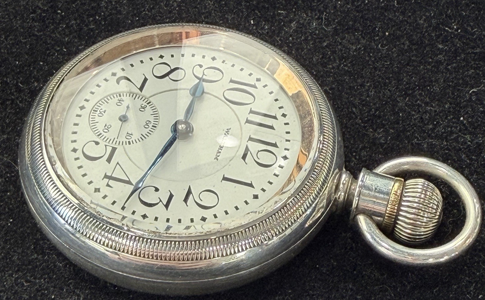 Waltham Mass 845 Sterling Silver Pocket Watch 21 Jewels Large Heavy