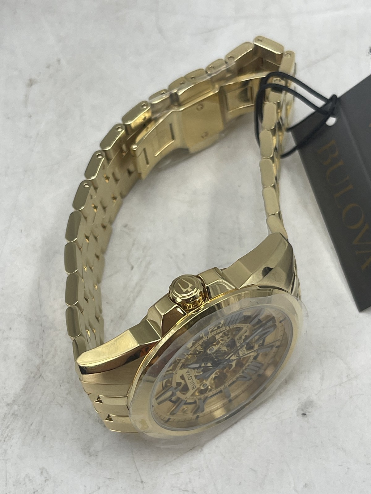 Bulova Men’s 43mm Sutton Automatic Watch Goldtone Stainless Steel Self-Winding