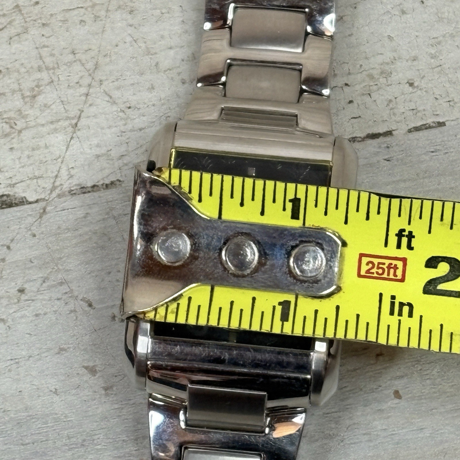 Lot Of 2 Rectangular Watches Guess Anasteel 2005 & Allude Black *Read
