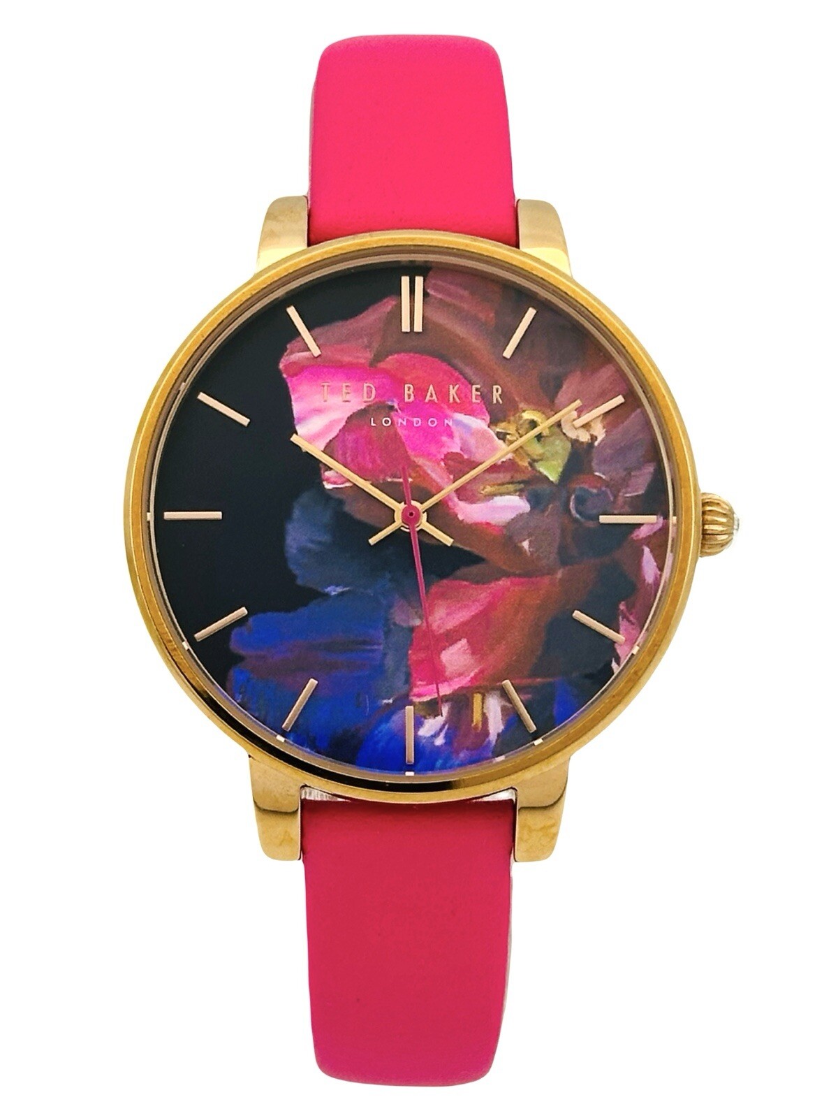 Ted Baker Women’s TEC0025014 Classic Multicolour Dial Bright Pink Strap RG Watch