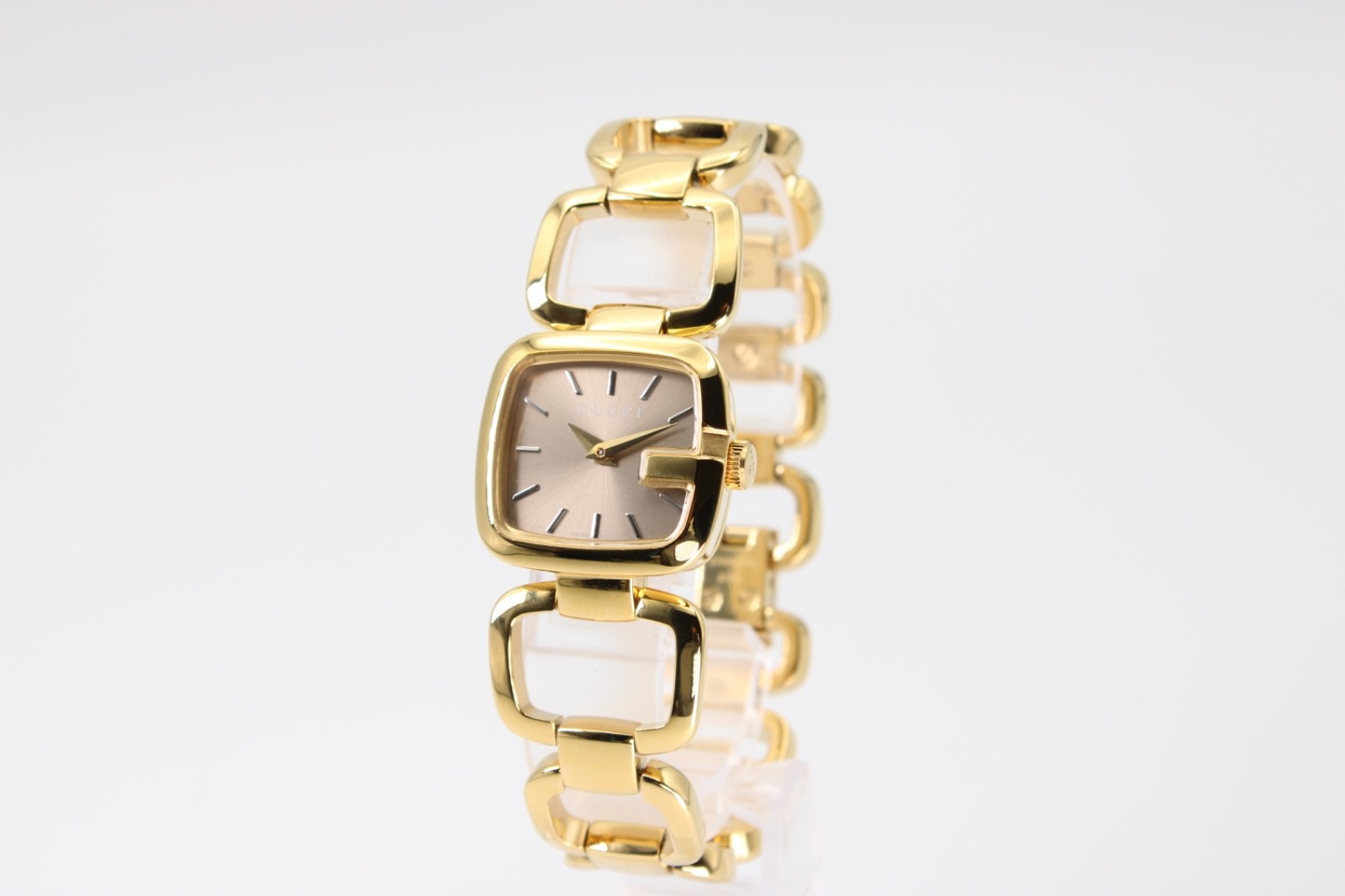 GUCCI YA125511 G- Brown Sunbrushed Dial Ladies Watch 24mmx22.5mm