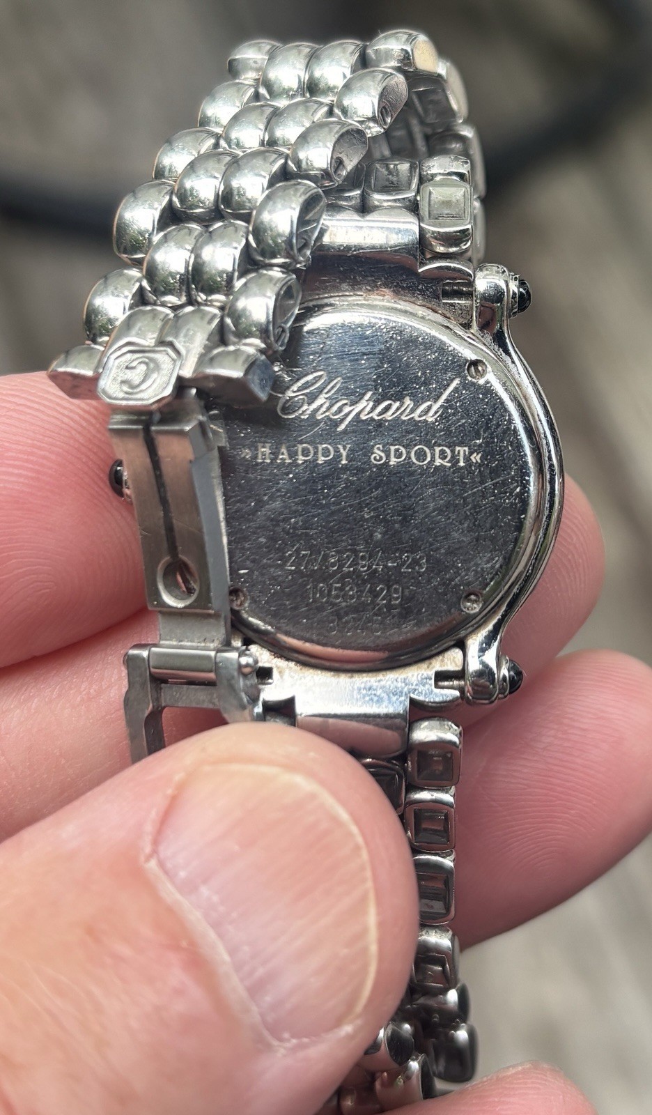 Chopard Happy Sport 27/8236-23 SS Quartz 7 Floating Diamond Dial Lady Watch 32mm