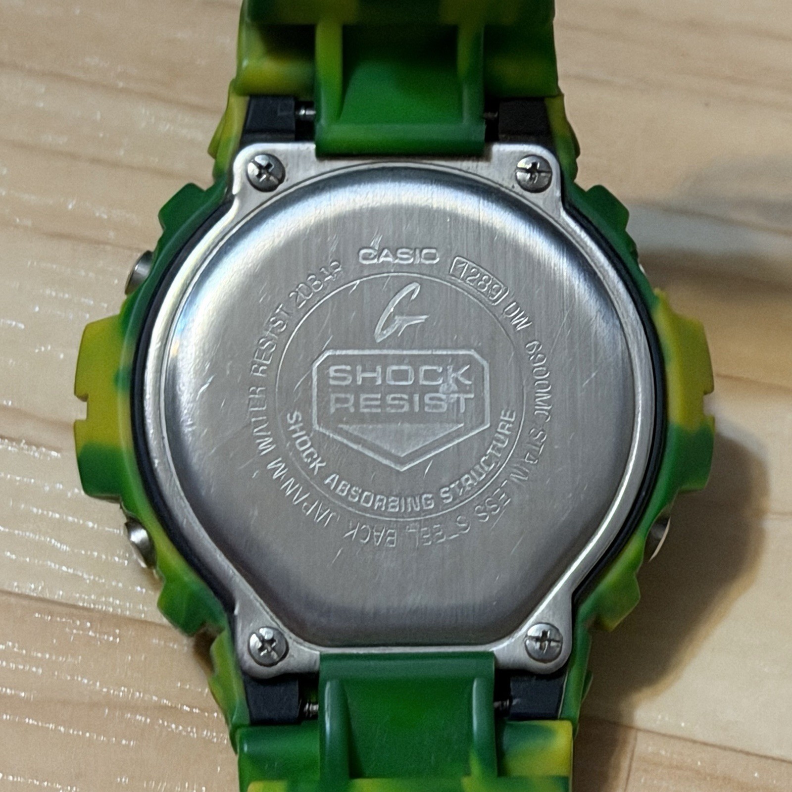 Casio G-Shock DW-6900MC-3 Jammin’ Colors Series Green Yellow Swirl Digital Watch