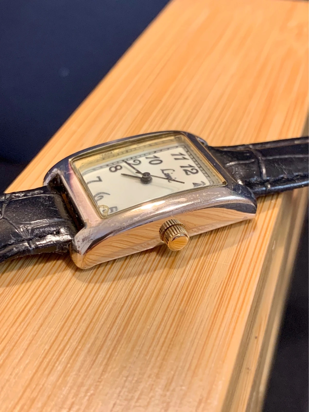 Limit Rectangular Ladies Watch White Dial Black Strap 24x32mm New Battery
