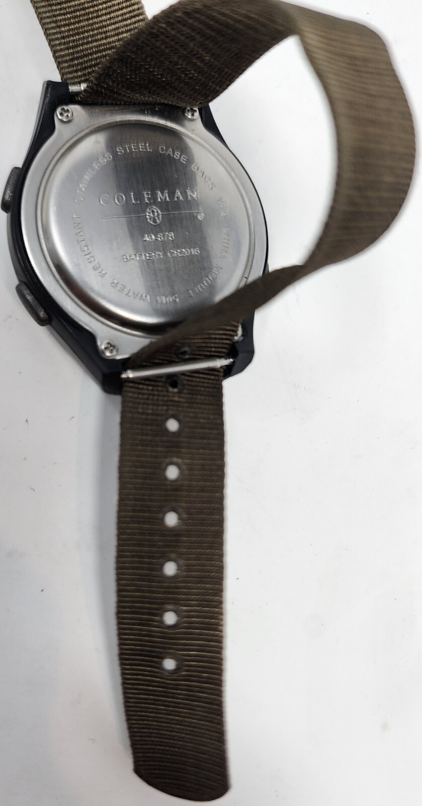 Men’s COLEMAN Green Digital LCD Light-Up Outdoors Watch, Timer, Alarm, 40-878