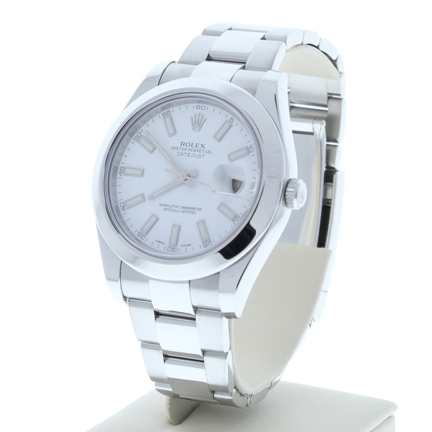 Rolex Datejust II 41mm 116300 White Index Dial Oyster Bracelet