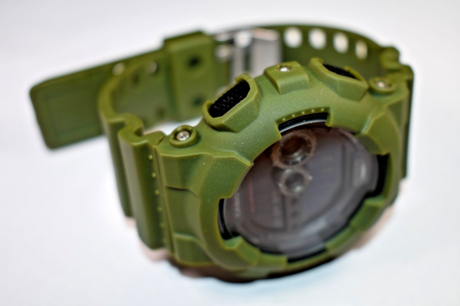 MODIFIED Casio G-Shock GD-100 (3263) Men’s Military Green Watch NEW BATTERY!