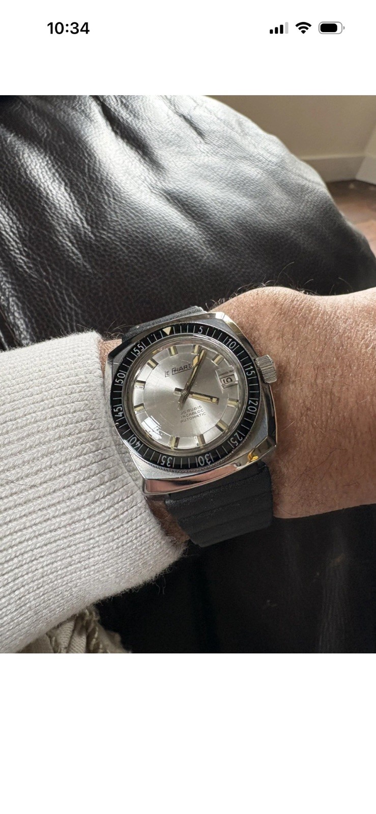 Vintage dive watch Le Phare 38mm