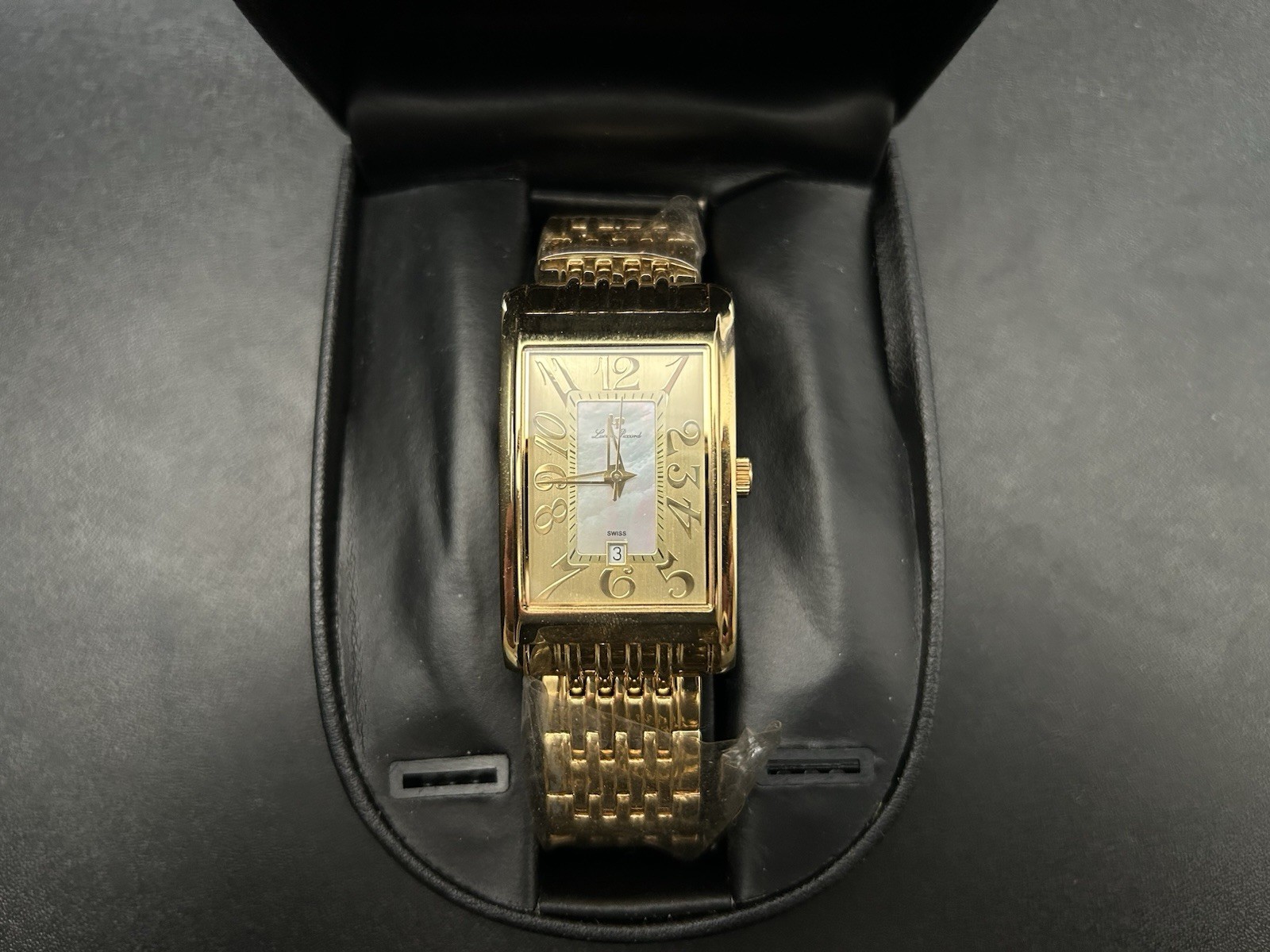 Lucian Piccard Gold Swiss Stainless Steel Watch 2B-059 Brand New Never Worn