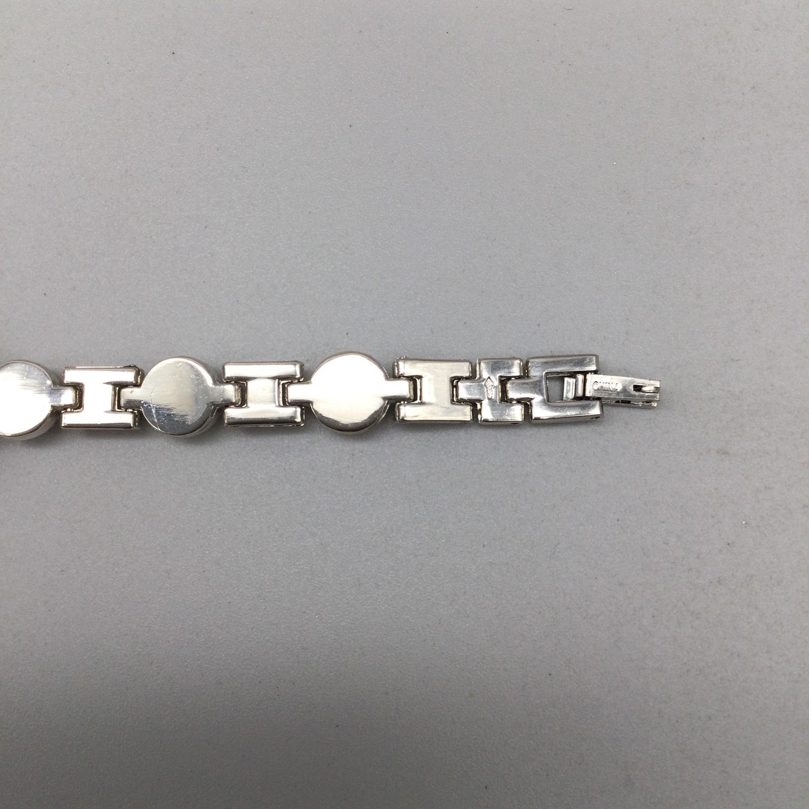 Allude Womens Watch 22mm Silver Tone Blue Rhinestone Bracelet New Battery 7.5″