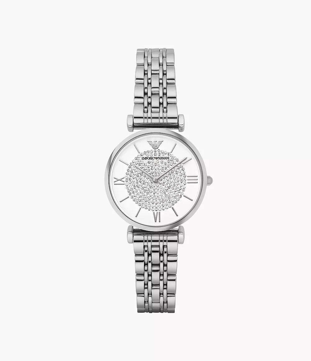 Emporio Armani AR1925 Women’s Two-Hand Silver Stainless Steel Watch 32mm