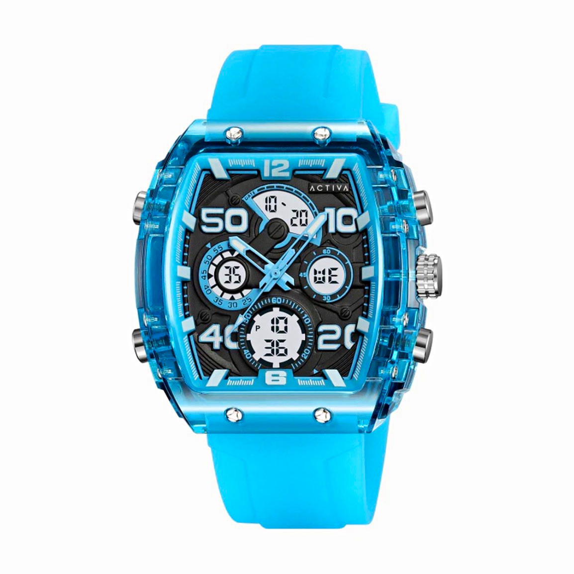 ACW8109-006 – Activa X Invicta Digital Essentials Men’s Watch – 45mm, Light Blue