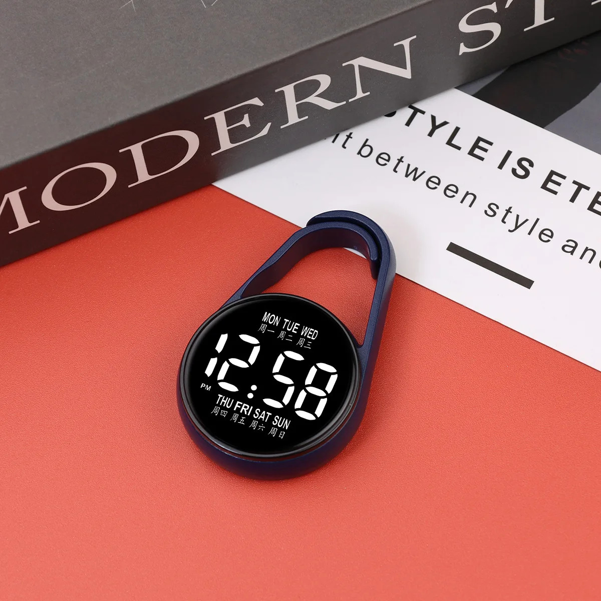 LED electronic hanging watch night light digital electronic hanging watch pocket