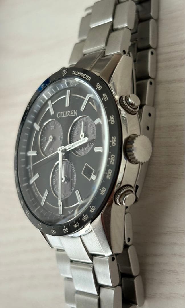 CITIZEN Chronograph E820-S083460 Men’s Watch 40mm Wrist 16.3cm From Japan