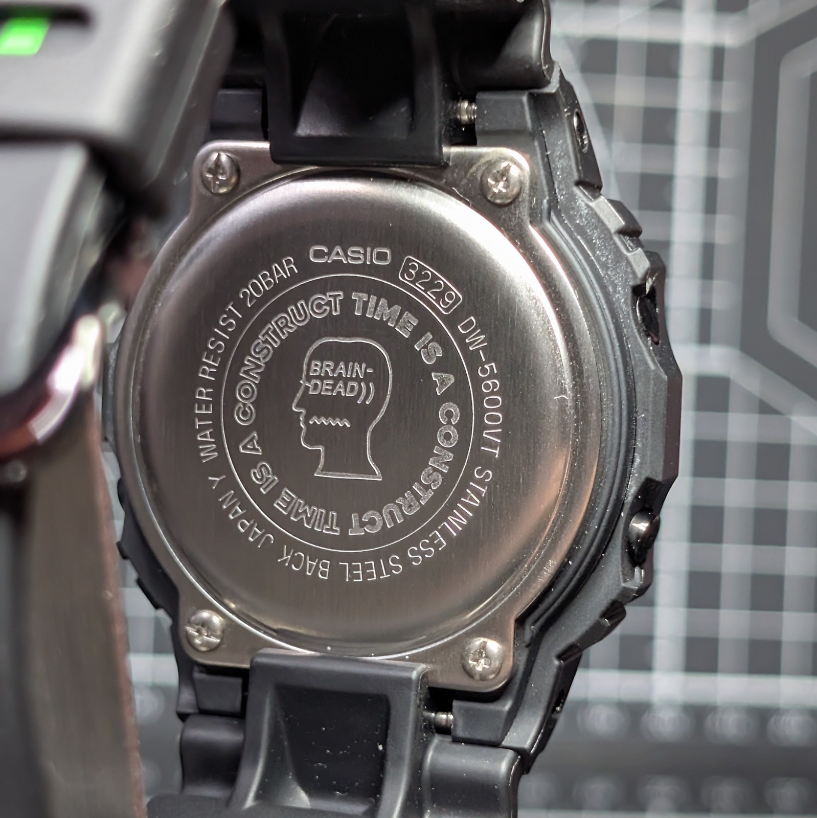 Casio G-Shock BRAIN DEAD DW-5600 Black Green Japanese Exclusive Square DW-5600VT