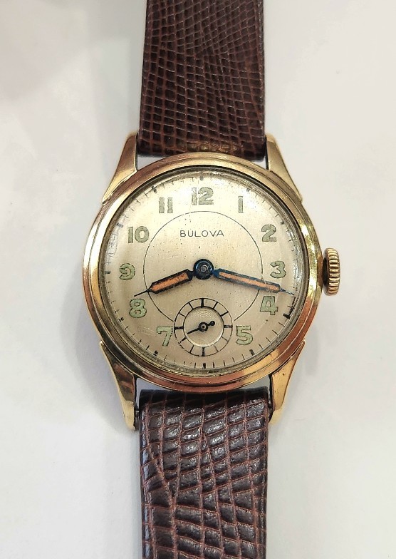 Very Rare Vintage 1945 Bulova “Air Warden” Military Style 15 Jewels 10AK 29mm