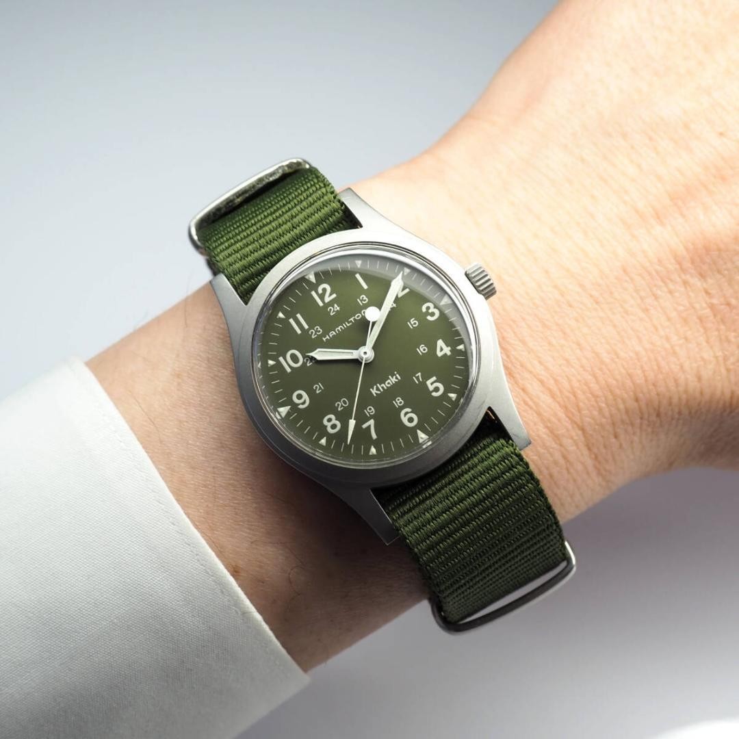 Hamilton Khaki Men’s Manual Wind Green Khaki Used Watch