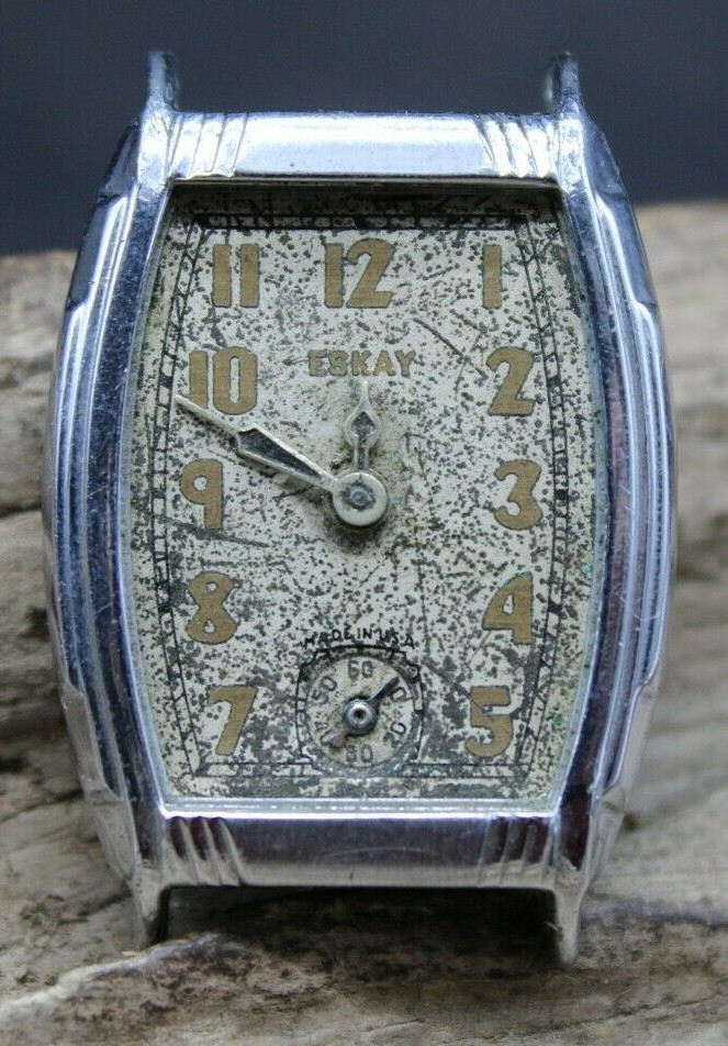 ESKAY WRIST WATCH 6861901 26.5×38.9mm 16.2mm LUG FOR REPAIR (Q3L)