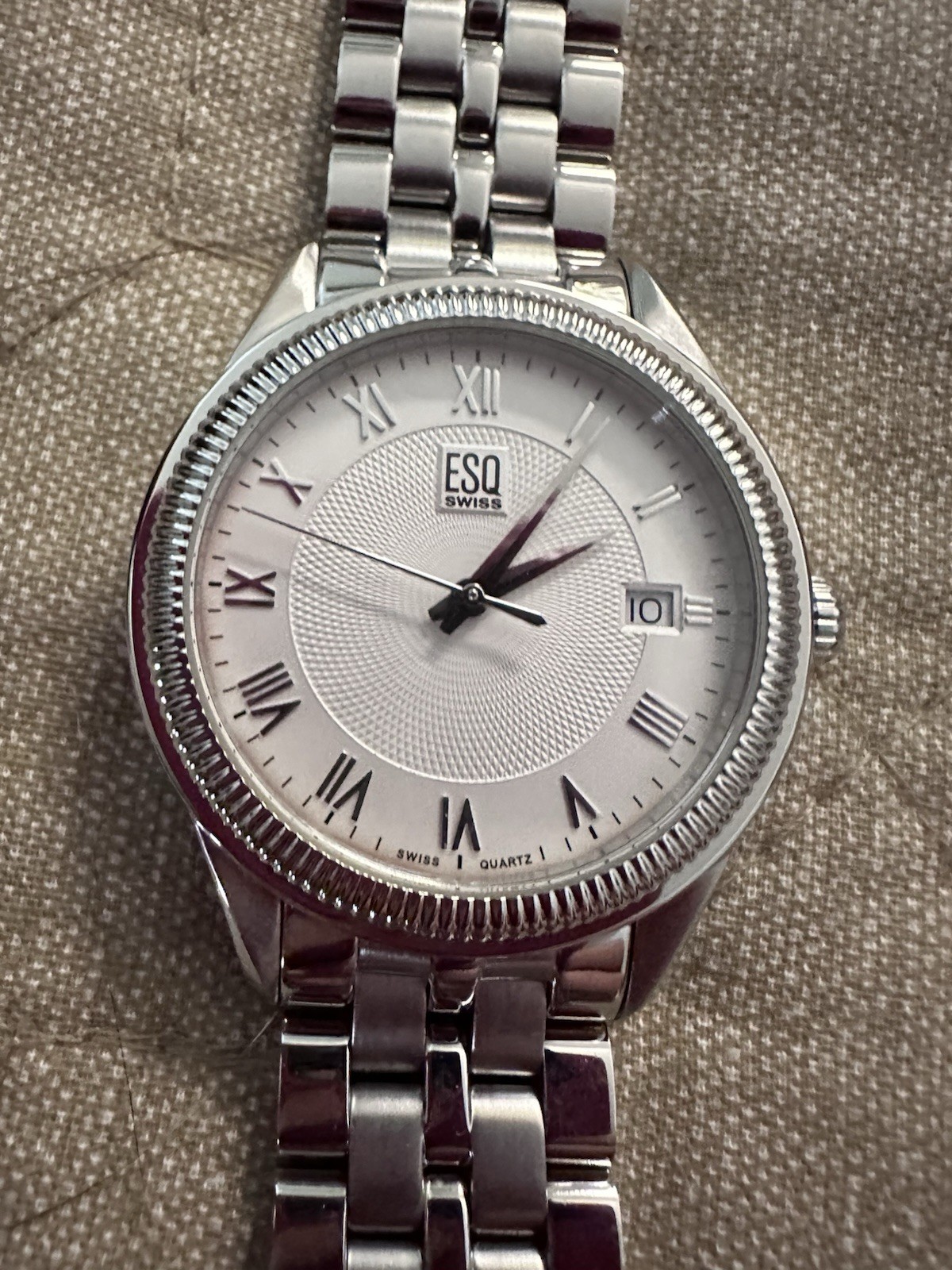 ESQ Men’s Watch Water Resistant 3ATM Stainless Steel Silver