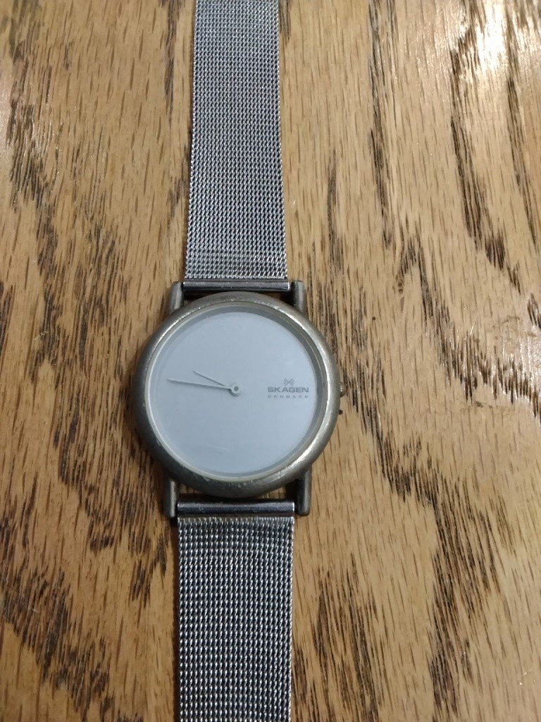 Skagen Denmark 4SSS Quartz Water Resistant Silver Mesh Band Wristwatch UNTESTED