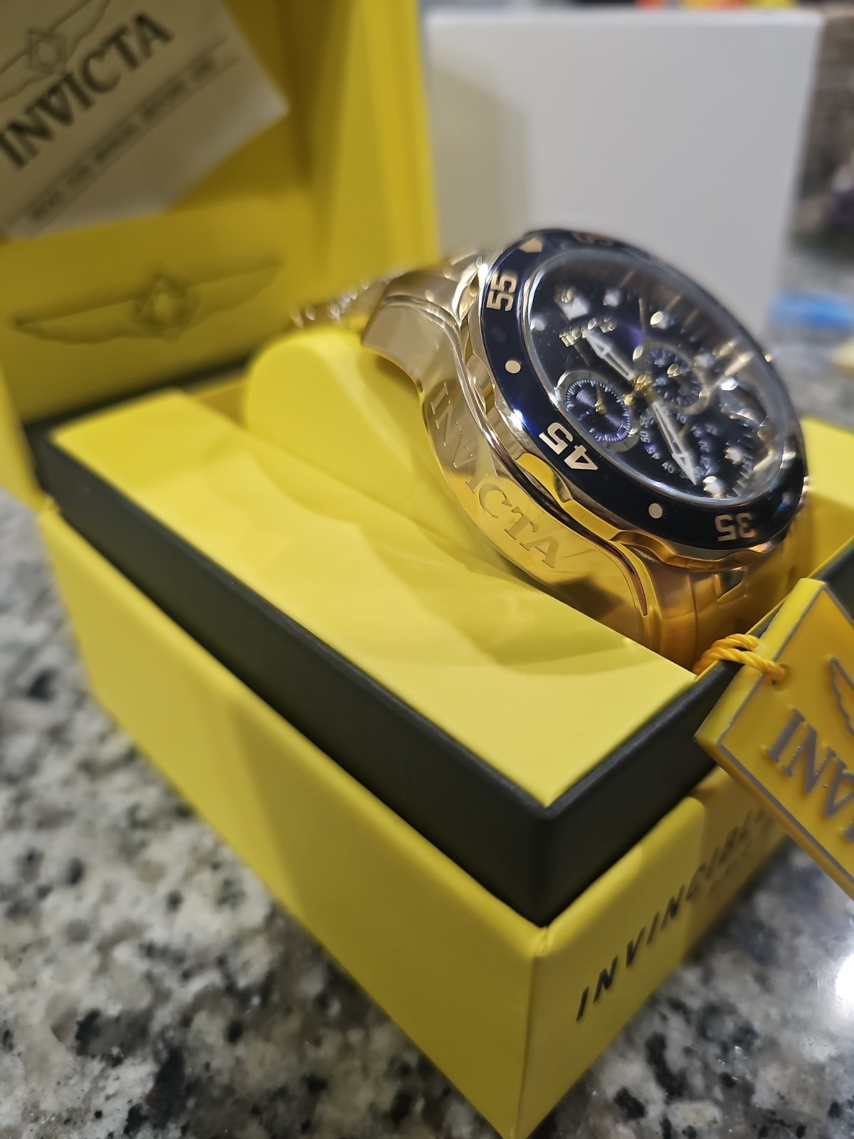 Retail $329.00 Invicta Pro Diver SCUBA Men’s Watch – 48mm, Gold (0073)