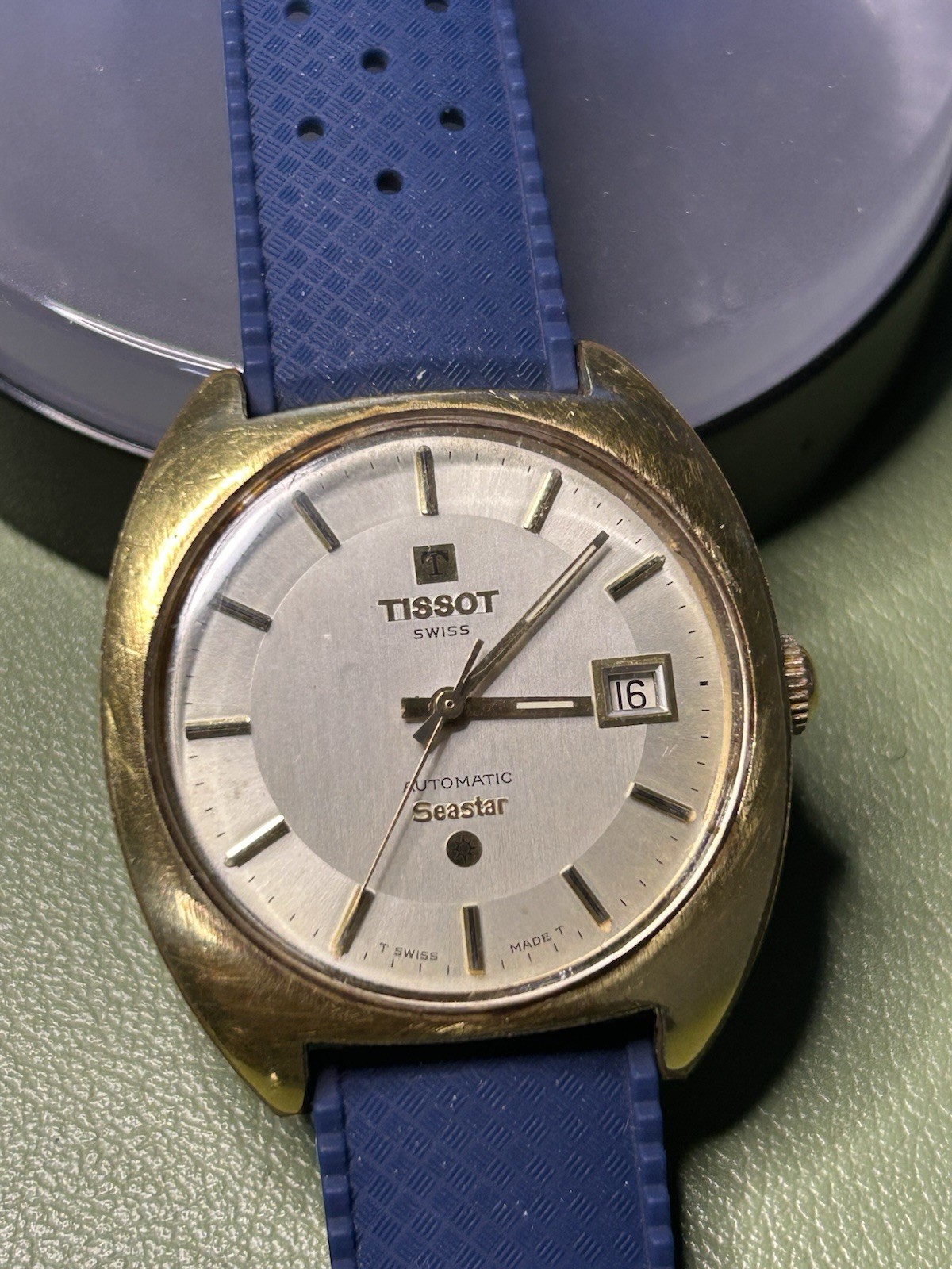 Vintage Tissot Seastar Automatic Date Swiss Men’s Watch Ref. 44585-1X Runs