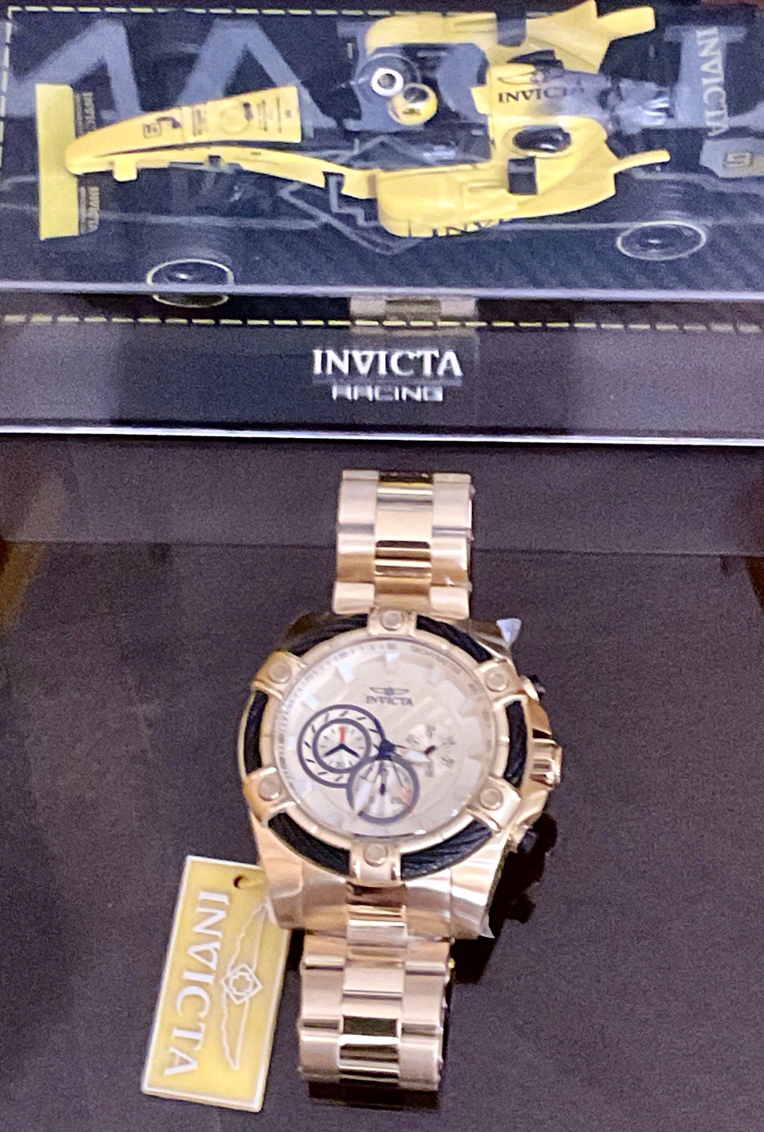 ???Invicta Bolt Ace Men’s Watch-52mm, Gold, (PF9238 ) (25515)