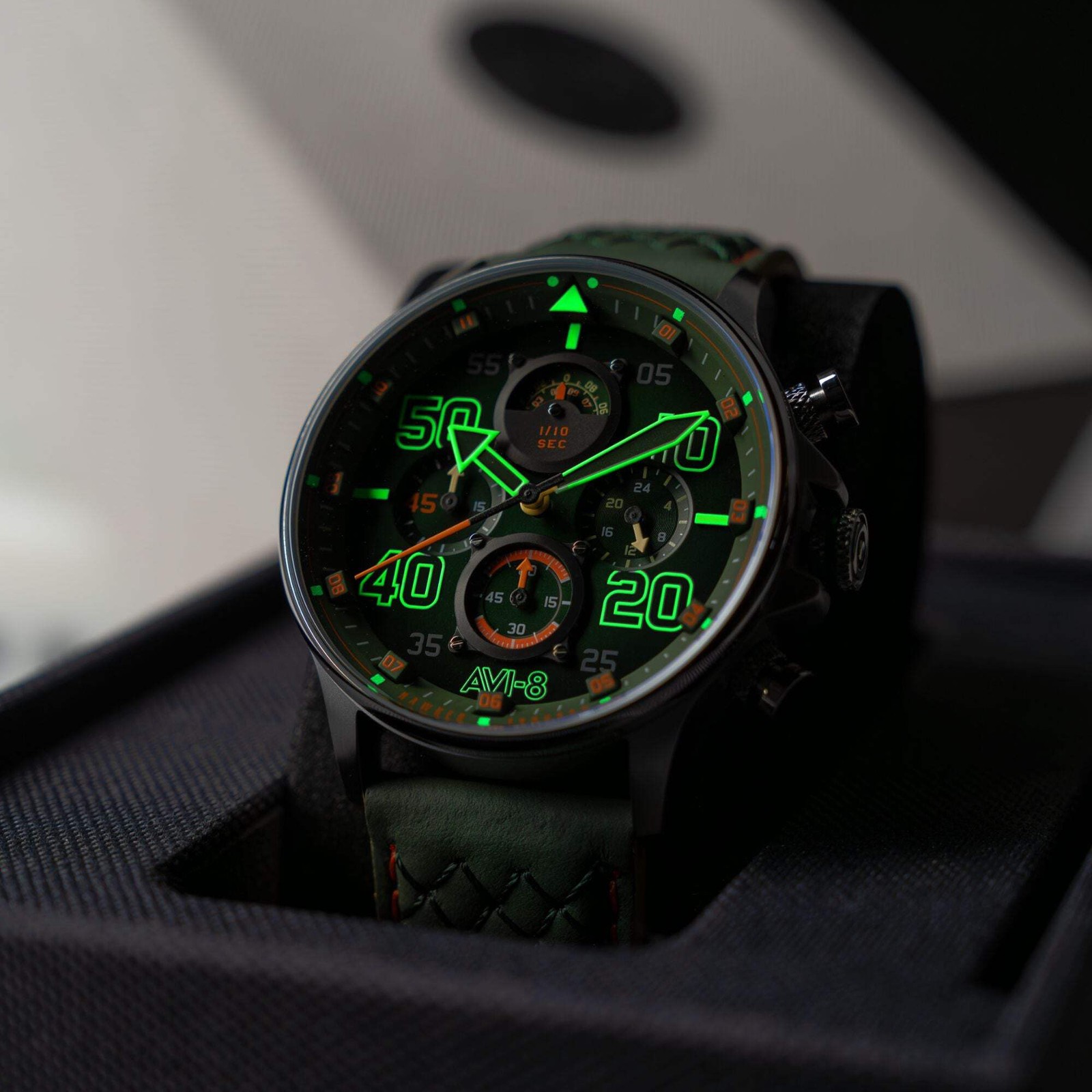 AVI-8 Hawker Typhoon Coningham Stainless Steel 42mm Japanese Quartz Wristwatch A