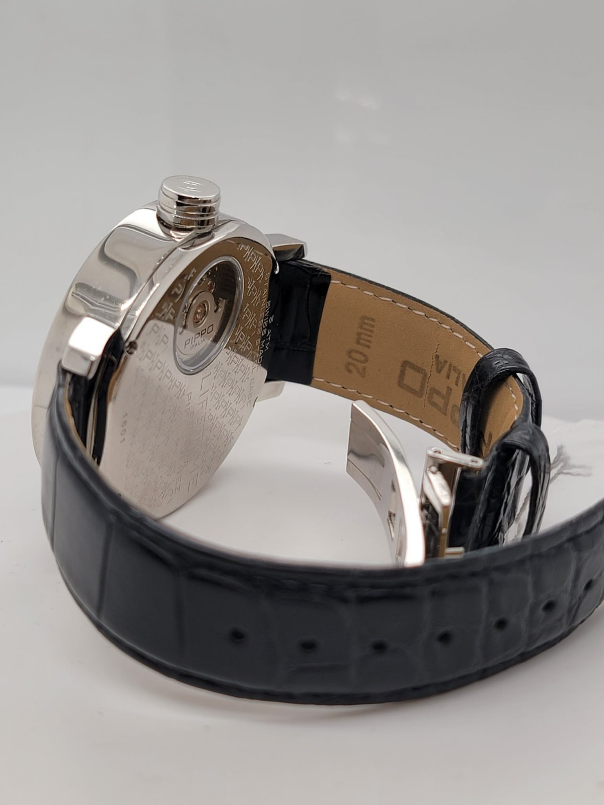 Pippo Italia Triple Time Zone Automatic 43mm Carbon Fiber Dial Men’s Watch