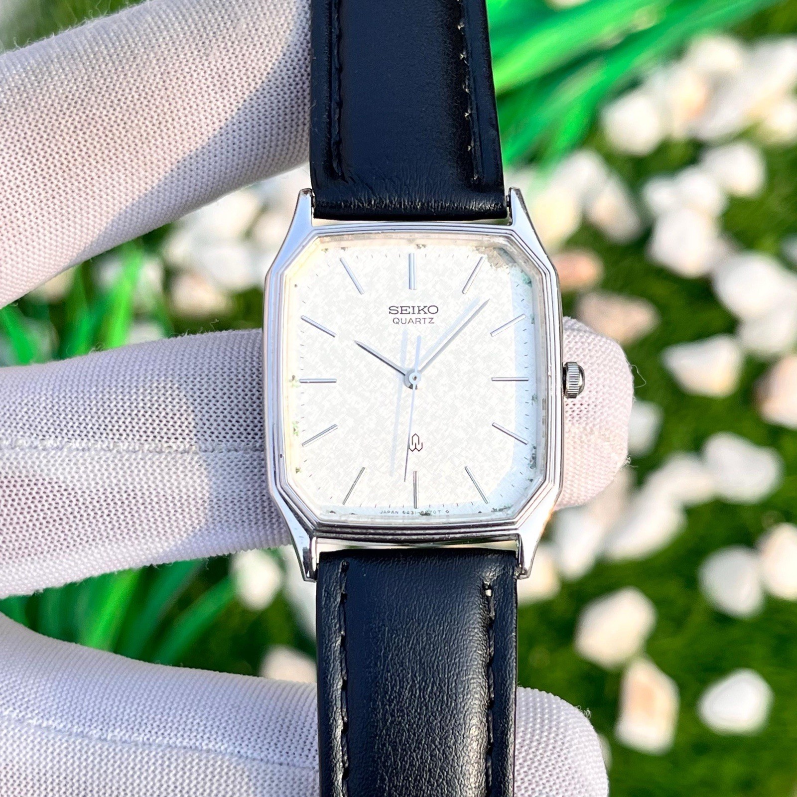Vintage Seiko JDM Hammered Dial Dress Formal Japan Men’s Quartz Watch 6431-5150