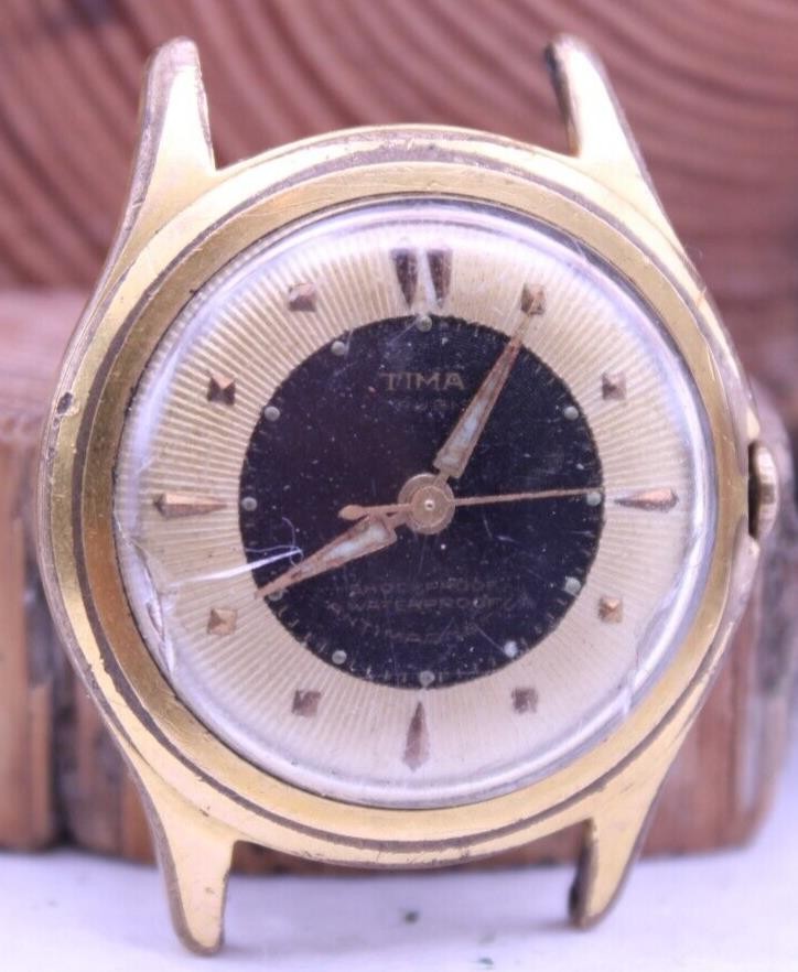TIMA 17j VTG MEN’S WRIST WATCH 32mm 16.3mm LUG FORSTER 500 FOR REPAIR (KM)