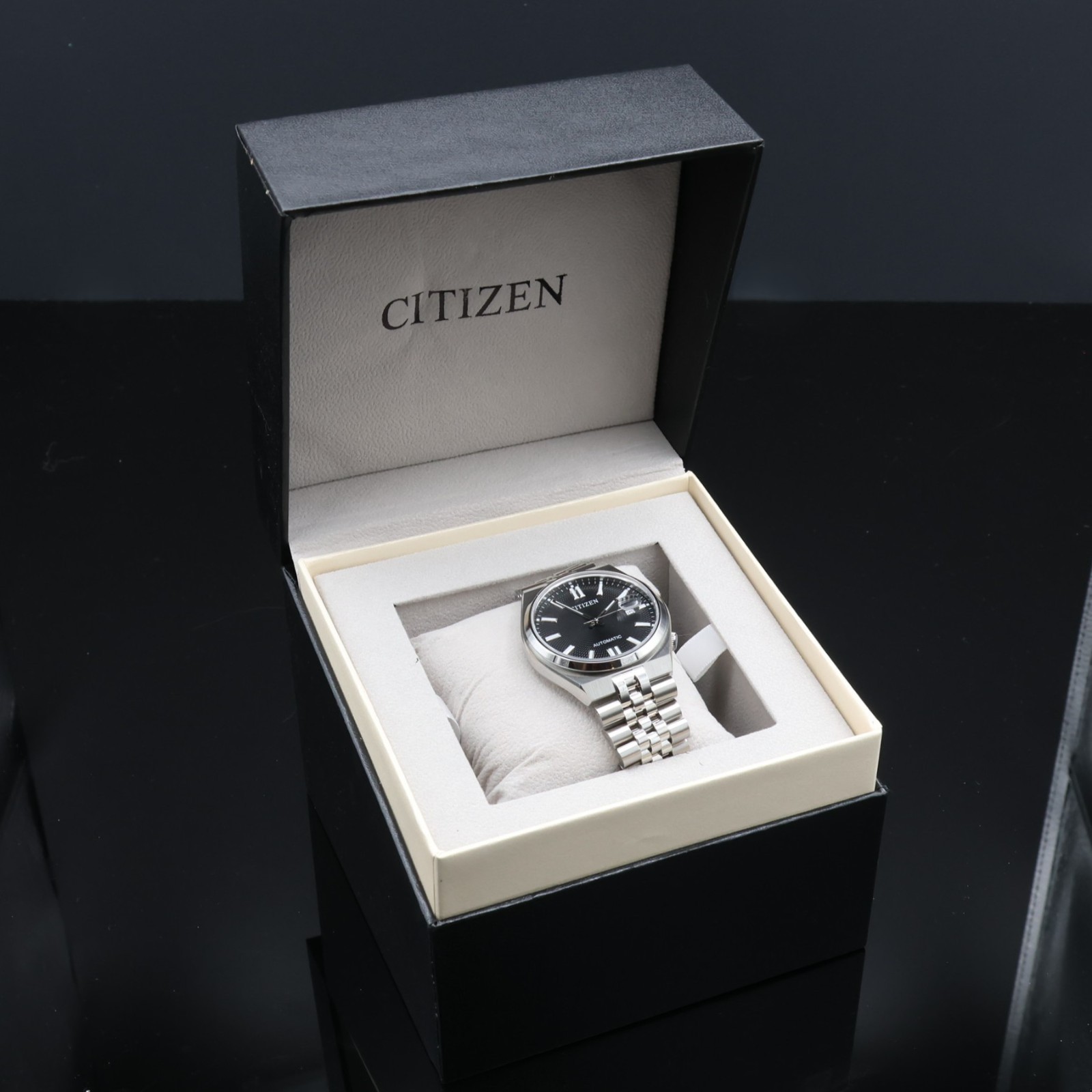 Citizen Tsuyosa NK0020-55E Automatic Black Dial 40mm Stainless Steel Watch NIB⚫