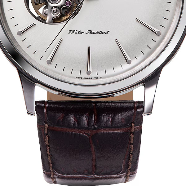 Orient RN-AG0005S Bambino Classic Semi Skeleton Automatic Leather Men’s Watch