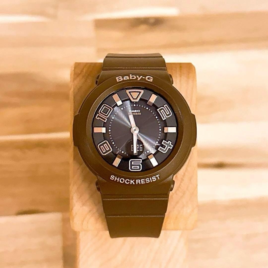 Excellent condition Casio Baby G radio solar wristwatch BGA 1601 brown black Bab