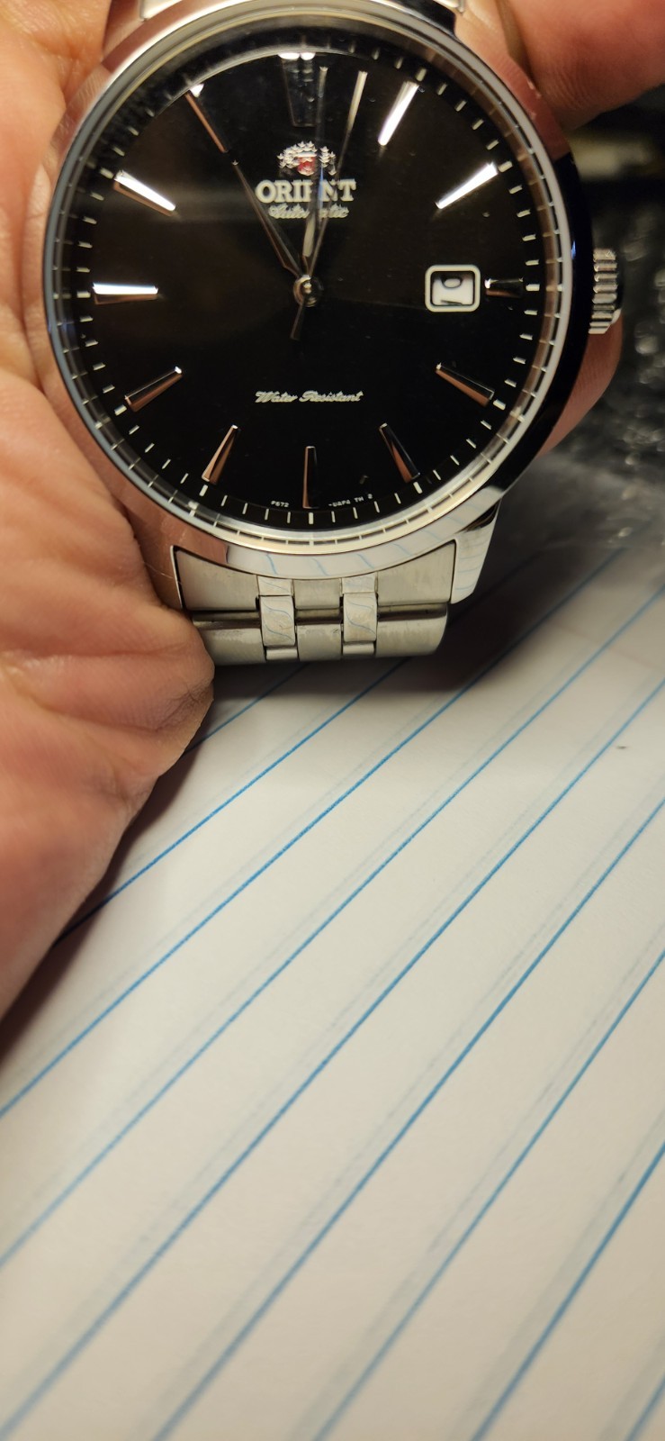 Orient Bambino Men’s Automatic 22J Black Dial Date SS Bracelet 50m WR