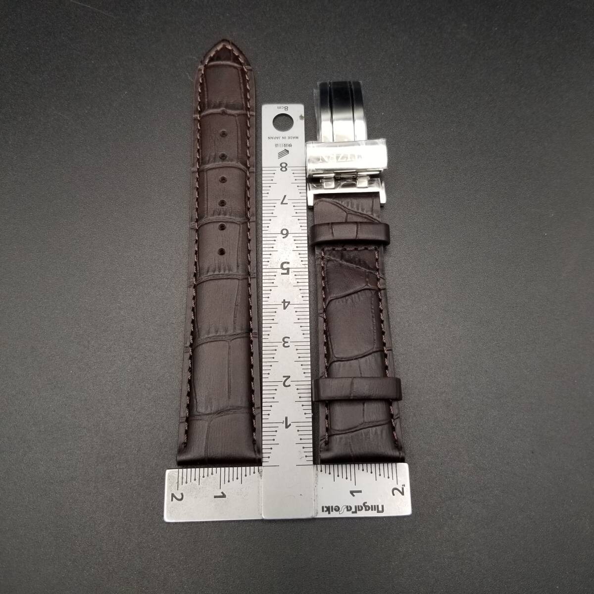 Citizen 20mm Watch Strap Citizen Collection NP1010 01A Leather Band Brown with D