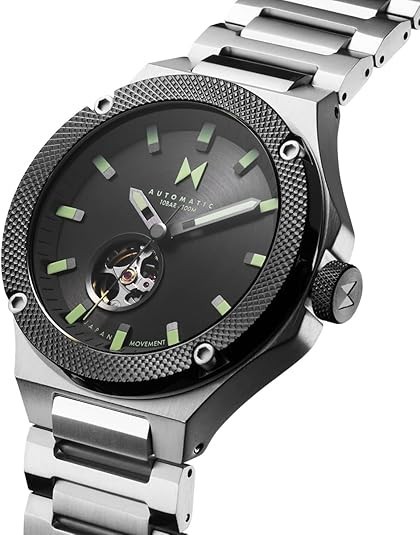 MVMT Men’s Raptor Automatic Watch Self Winding Stainless Case and Link Bracelet