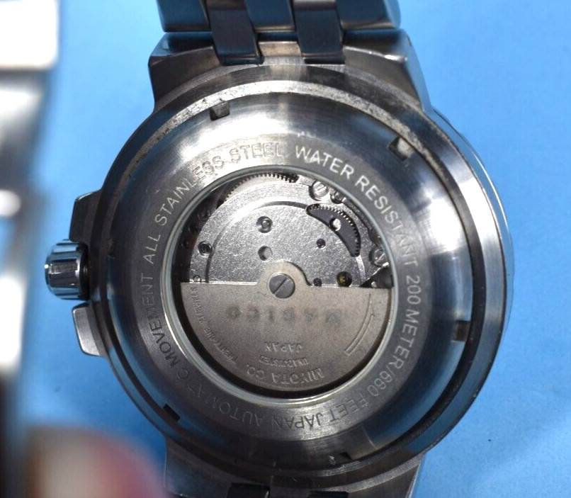 MAGICO MENS AUTOMATIC WATCH Blue Carbon Fiber dial, WR660 Ft 21 JEWELs Miyota