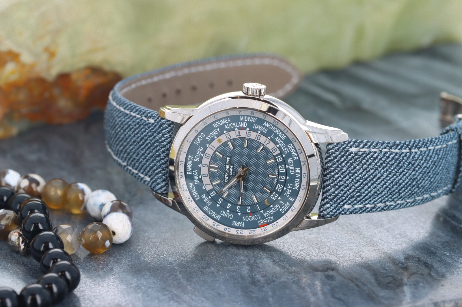 Patek Philippe Complications World Time 5330G-001, Blue/Grey Dial -White Gold
