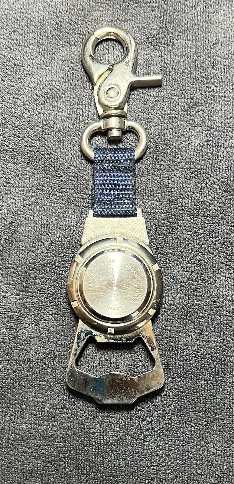 Corona Extra Quartz Analog Watch Silver Stainless Case Blue Nylon NATO Strap