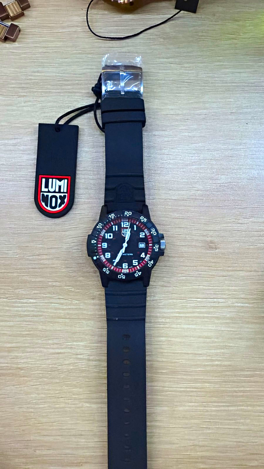 Luminox Men’s Quartz Analog Date 200m Carbon Fiber 39mm Black Rubber Strap