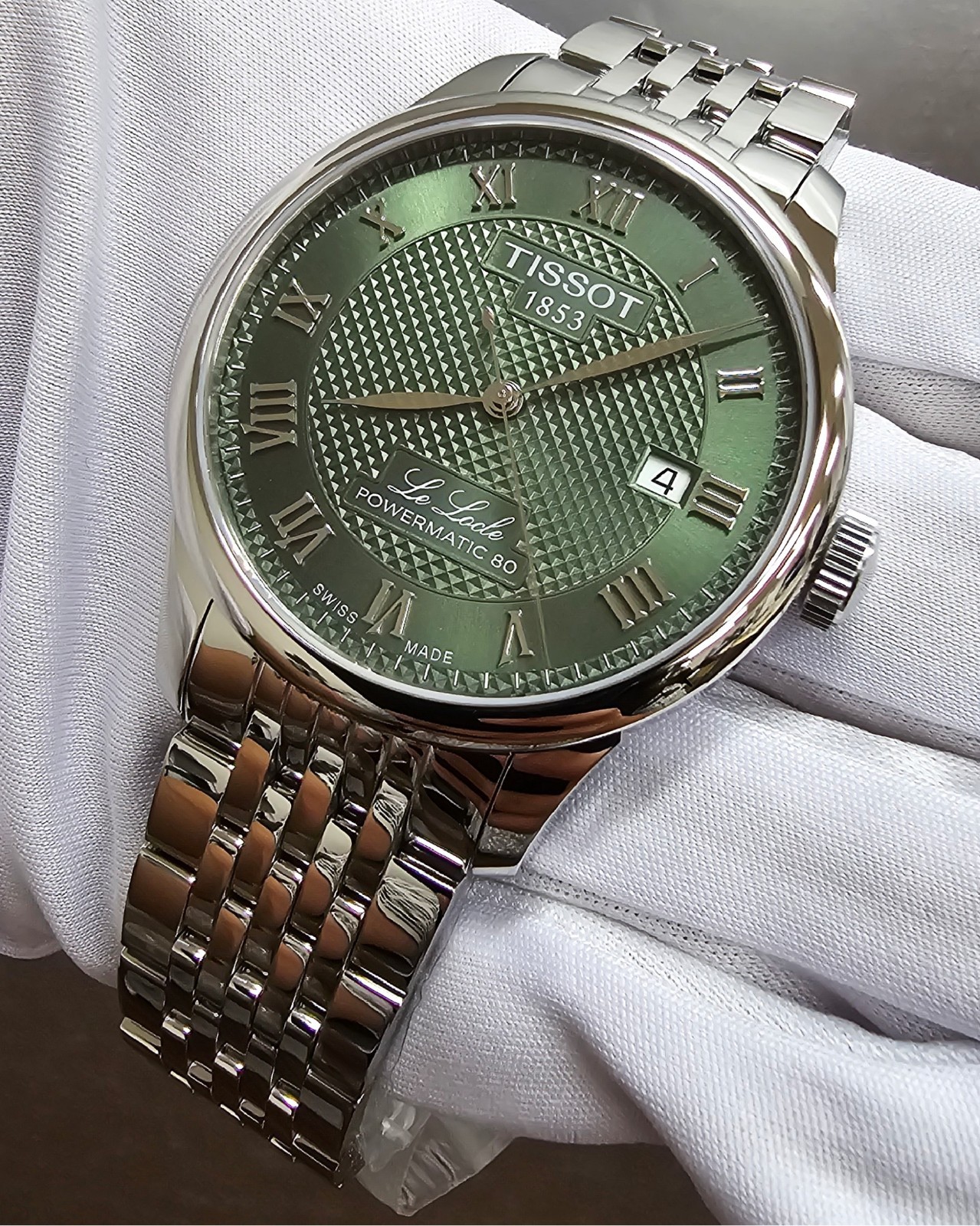 Tissot Le Locle Automatic 39.3mm Green Dial SS Men’s Watch T006.407.11.093.00
