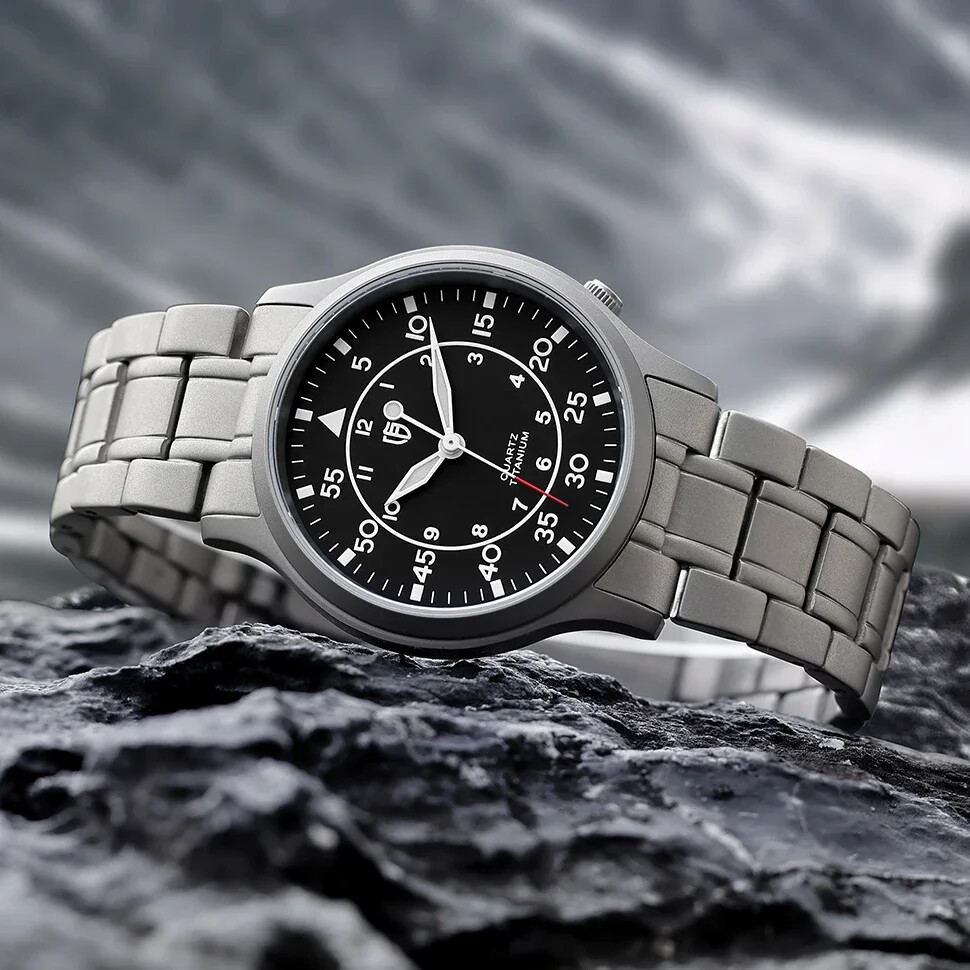 Titanium Watch for Men AR Coating Sapphire Wristwatch Luminous modern Fashion