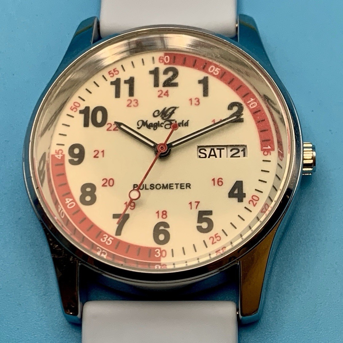 MF MAGIC FIELD PULSOMETER Men’s Women’s Nurse Doctor Field Watch Works New Batt