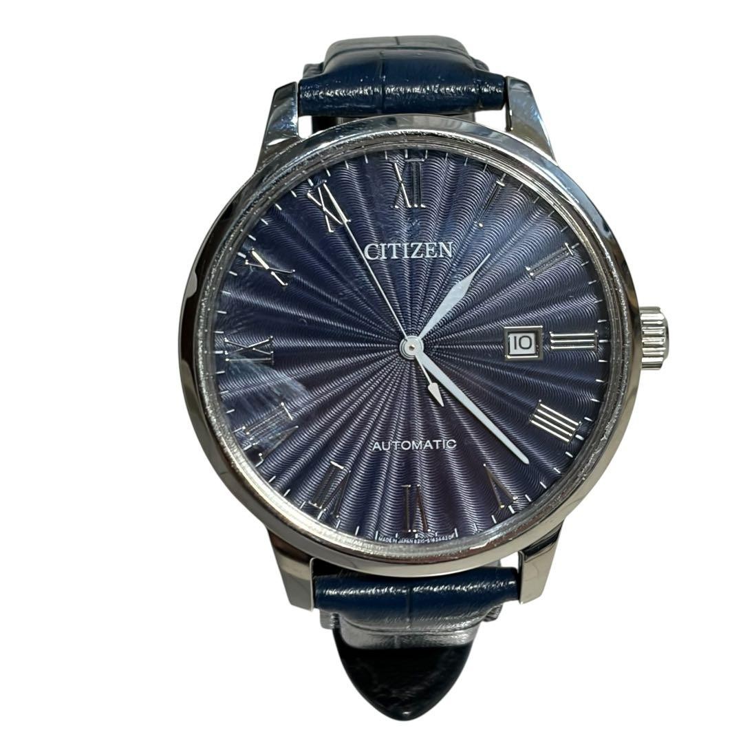 Citizen NJ0080-17L Mechanical Analog Watch Navy Used From Japan